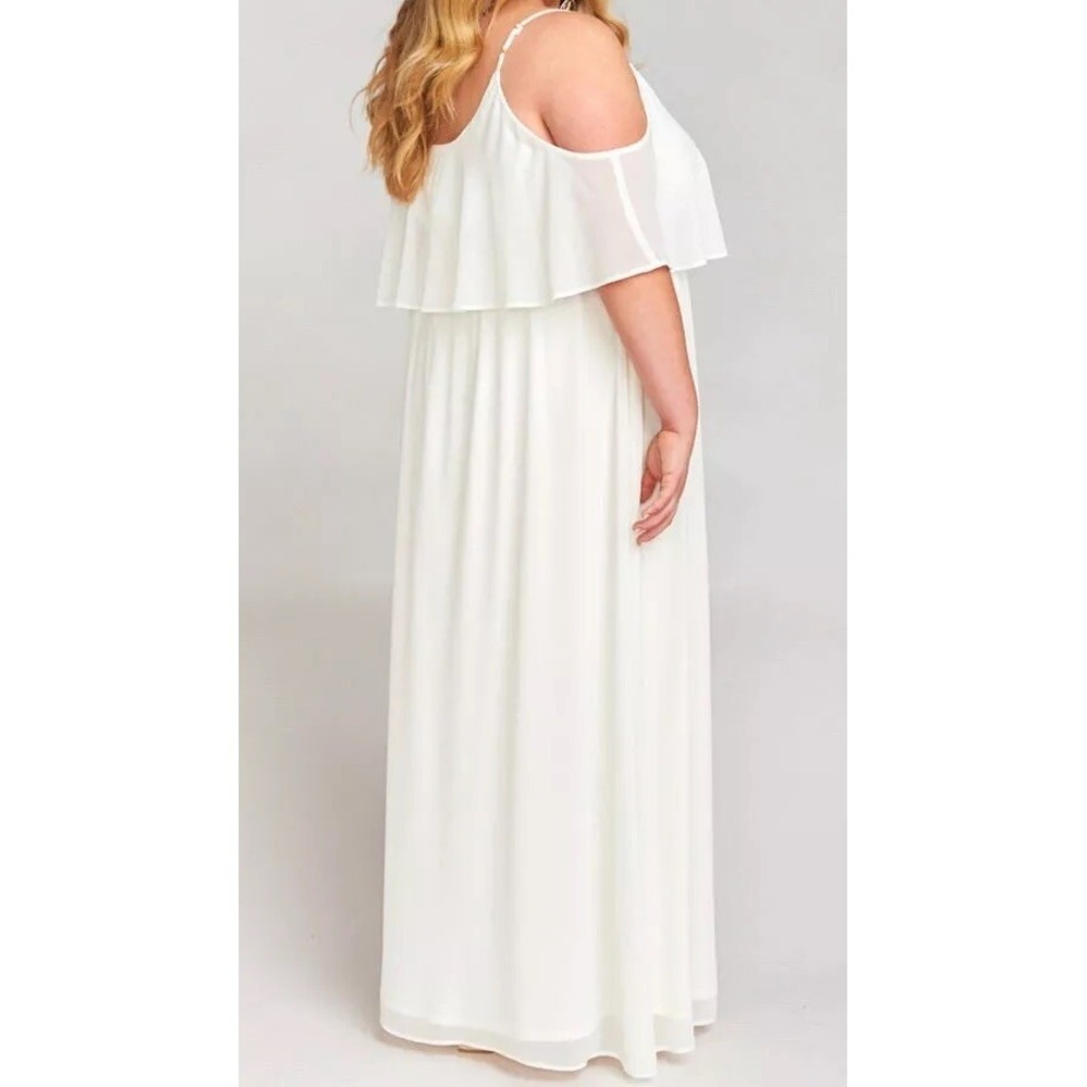 Show Me Your Mumu Weddings Party Maxi Dress Womens 2X Caitlin Ruffle Cream White - Picture 4 of 8